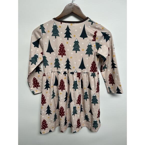 New Christmas Trees A-Line Dress Size 10 Retro Comfy Holiday Winter - Picture 5 of 7